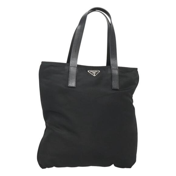 PRADA Hand Bag Nylon Black Silver - Picture 1 of 12